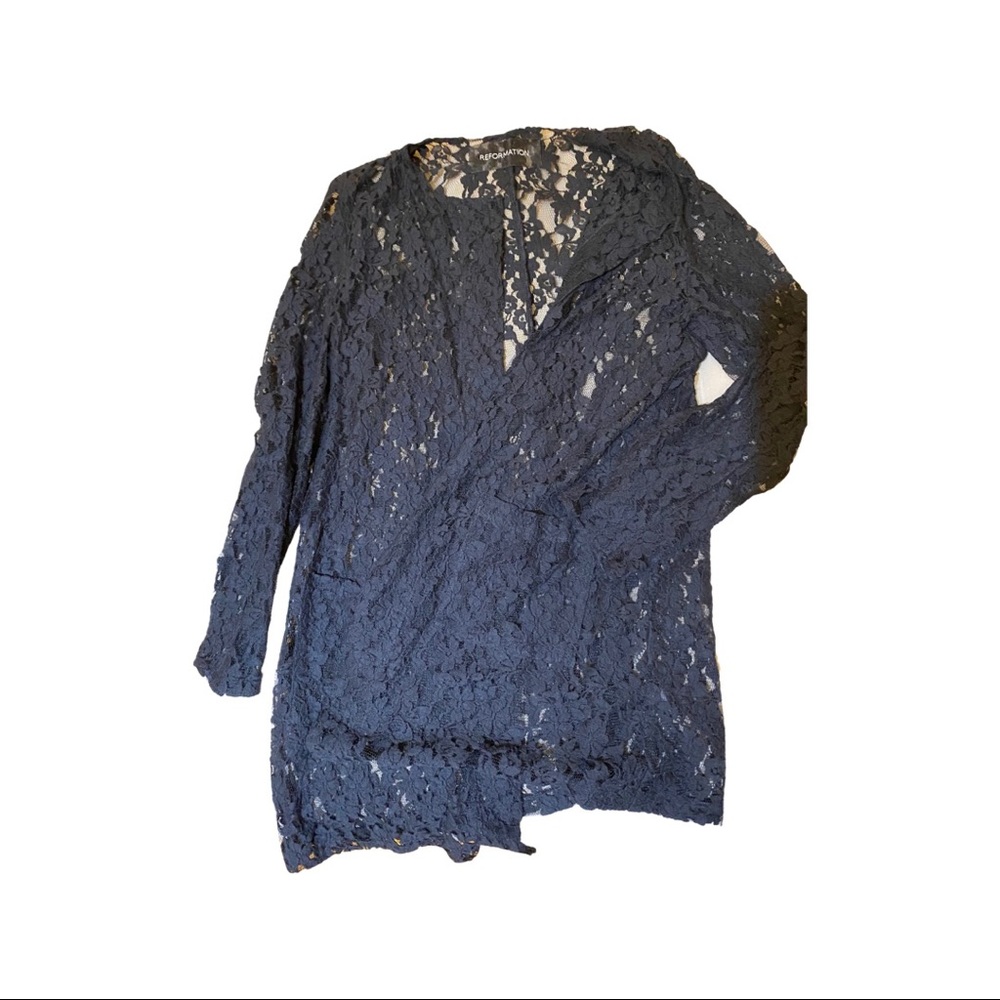 Reformation Sample Sale Open Front Lace Jacket